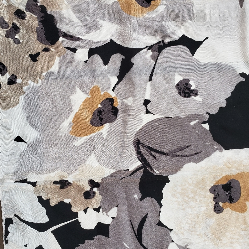 Jones New York Floral Silk Scarf Wrap